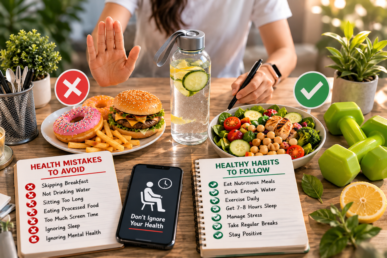 Common Health Mistakes to Avoid for a Better Lifestyle - Wellhealthcare